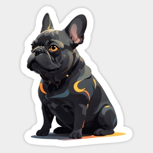 Minimalist Silhouette Black French Bulldog Sticker